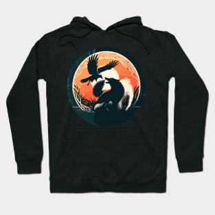 Wolf and raven Hoodie